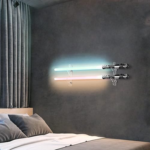 Miniatura 7 de TOPNEW Lightsaber Wall Mount,Lightsaber Stand Holder Display Acrylic Light Saber Rack Suitable for Swords, Light Saber, Gift for Lightsaber
