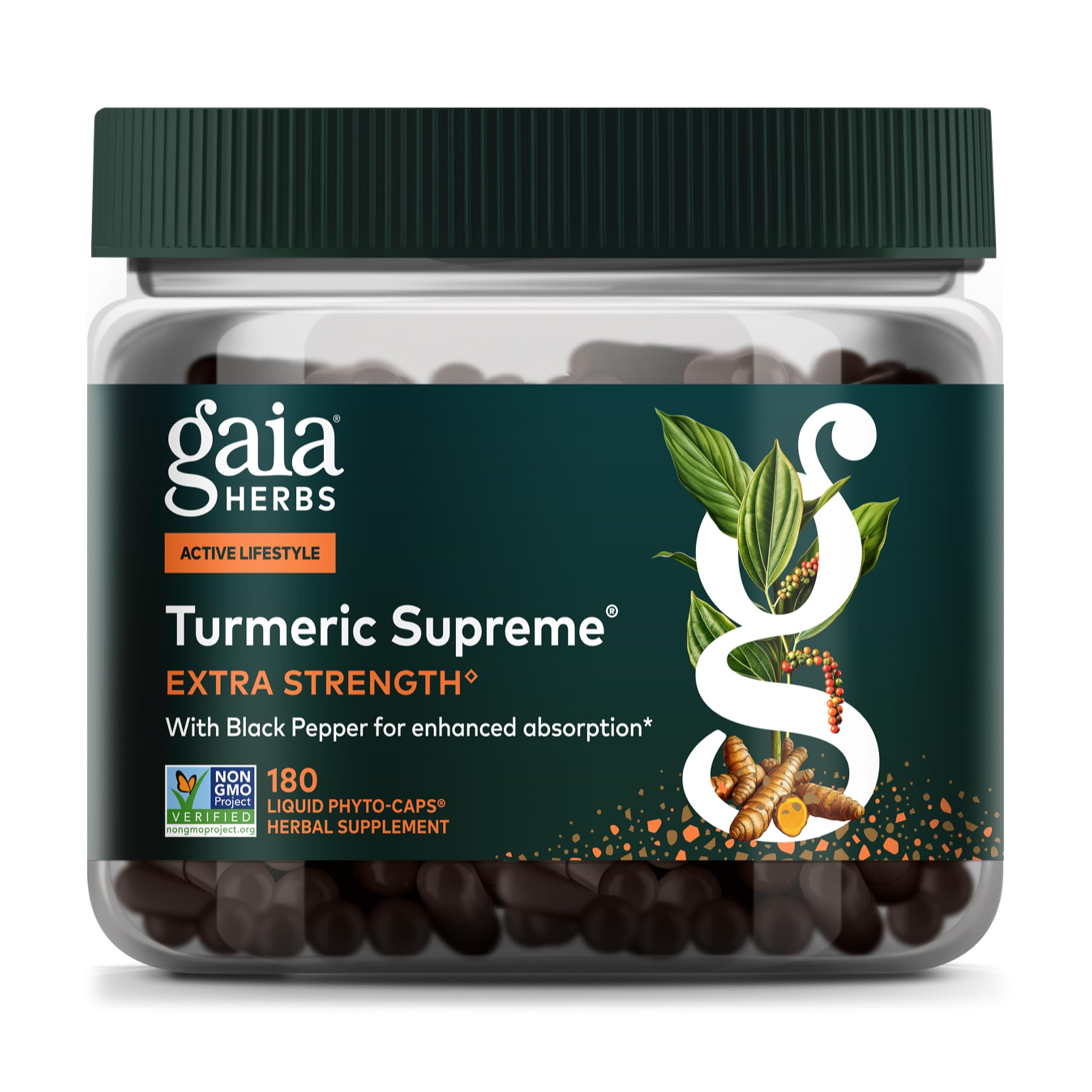 Gaia Herbs Turmeric Supreme Extra Strength, 60 Vegan Capsules — Amazon image 10