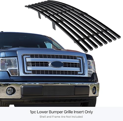 Miniatura 3 de APS F66789H Perno de rejilla de aluminio recubierto de polvo negro para modelos Ford F-150 seleccionados