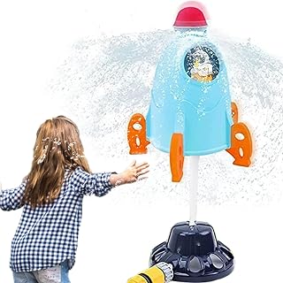 Outdoor Rocket Sprinkler Garden Hydro Launch Water Toy Summer Sprinkler Water Spray Toy for Kid Summer Toy 33x21cm Sprinklers