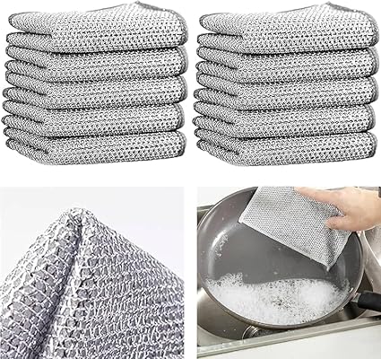 Non Scratching Multipurpose Steel Threads Dishcloth (16)