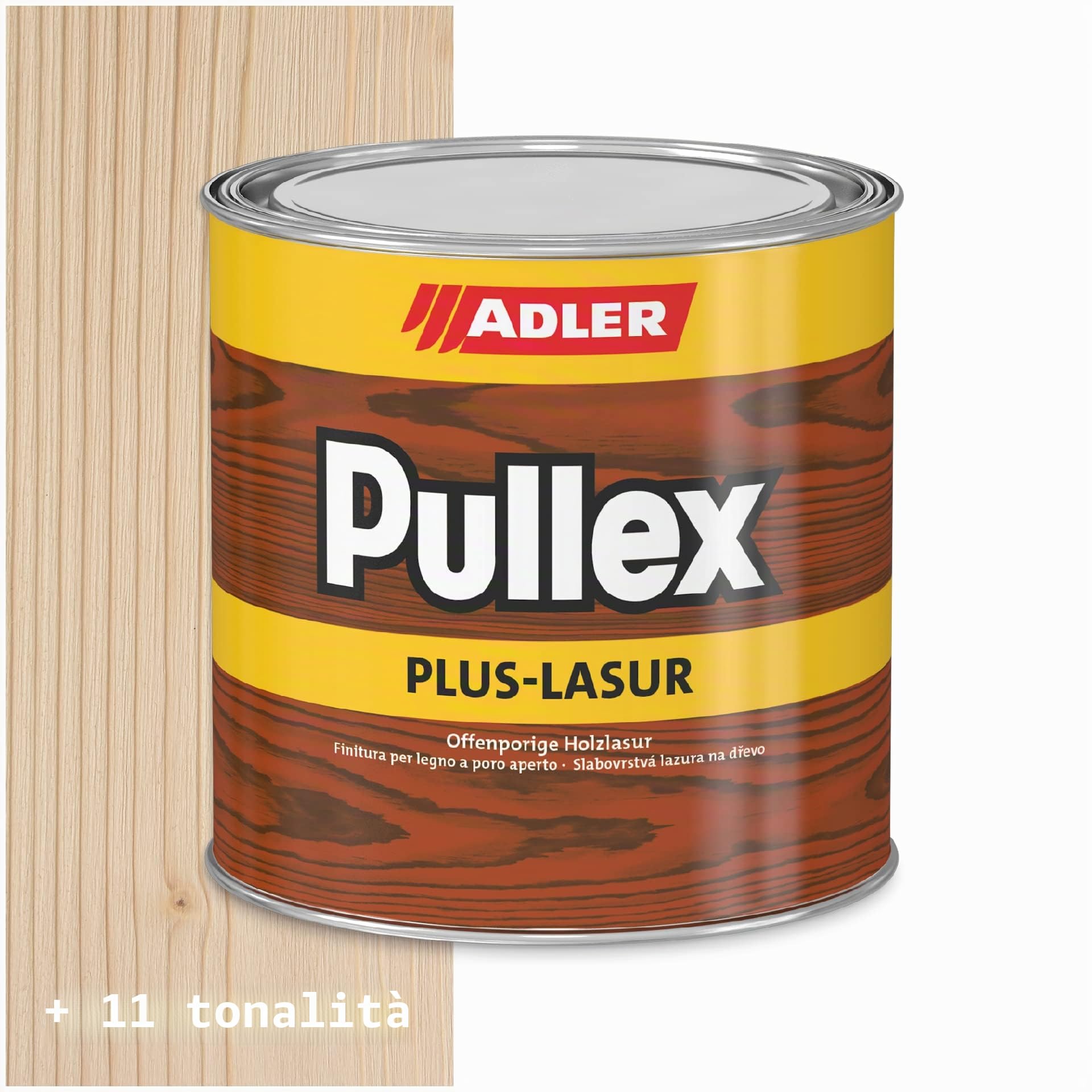 ADLER Pullex Plus - Vernice per legno per esterni incolore, universale, senza aromi, protezione per legno, protezione dai raggi UV e dalle intemperie, 2,5 l, trasparente