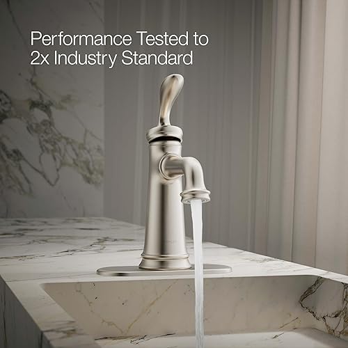 Miniatura 4 de Kohler 27379-4BN BELLERA - Grifo de baño de una sola manija, 1.0 GPM, níquel cepillado vibrante