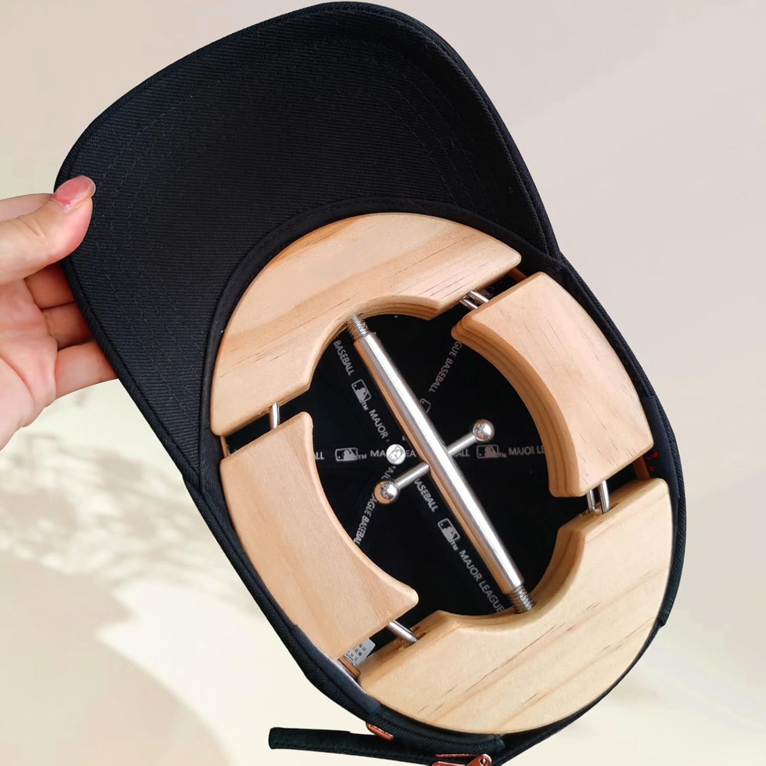 Heavy Duty Wooden Hat Stretcher, 4-Way Adjustable, Universal Fit for Men's Cowboy Fitted Hats