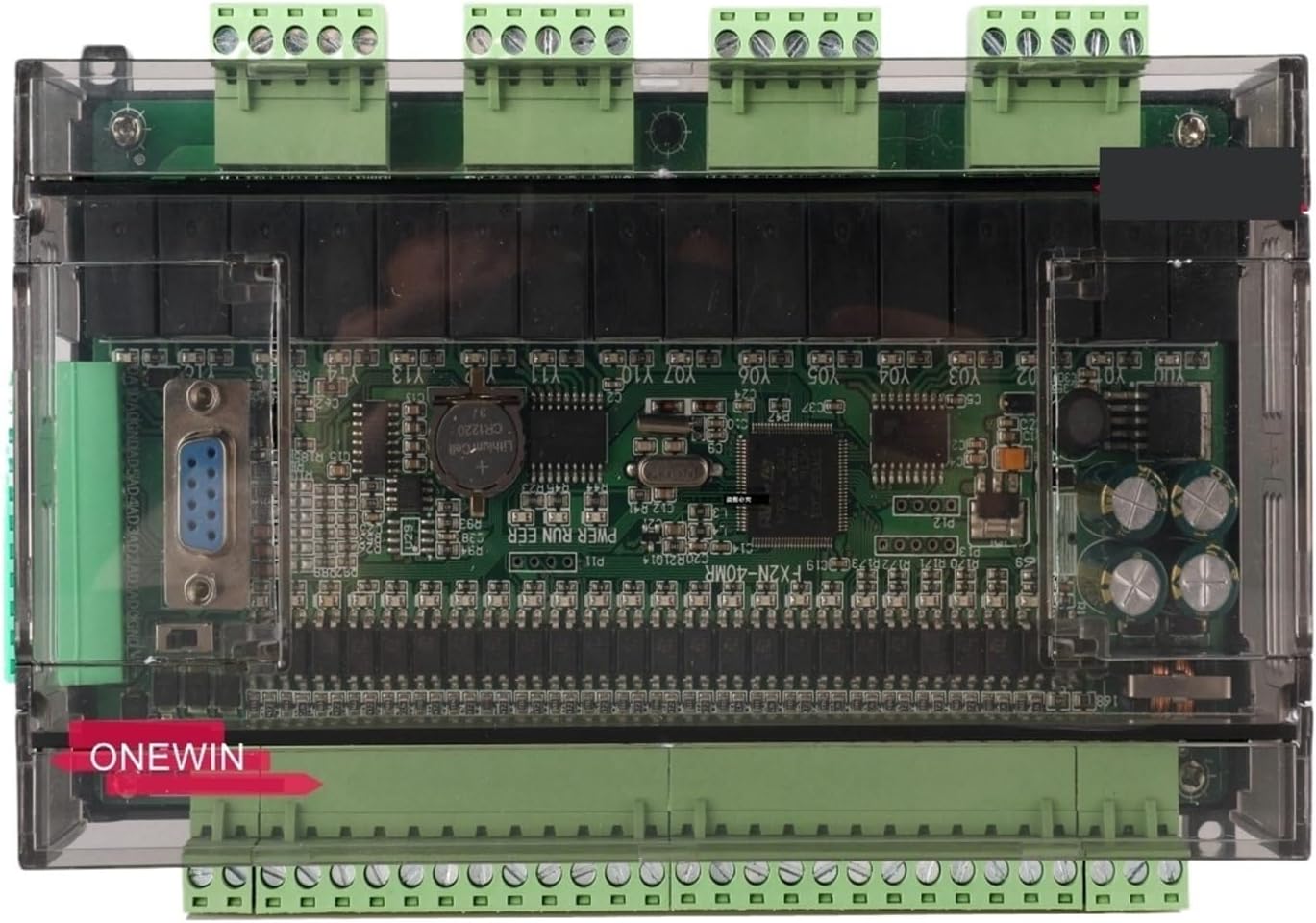 1PCS FX2N-40MR PL C Industrial Control Board NTC Thermocouple 24 Input 16 Output 6AD 2DA with RTC RS485 Relay(40MR Thermocouple)