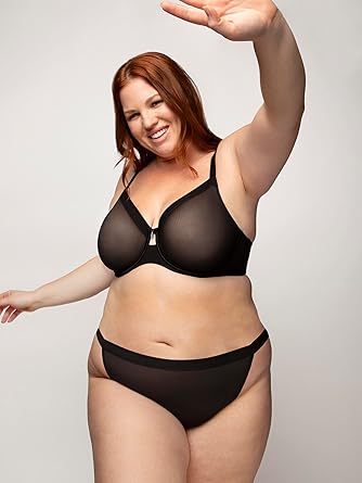 Sheer Mesh Full Coverage Unlined Underwire Bra
