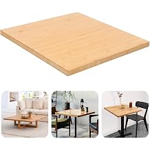 24" x 25" Butcher Block Countertop, 1.2 Inch Thick Solid Bamboo Desktop, Replacement Tabletop for Desk, Dining Table, Coffee Table, DIY Furniture, Natural Bamboo Finish