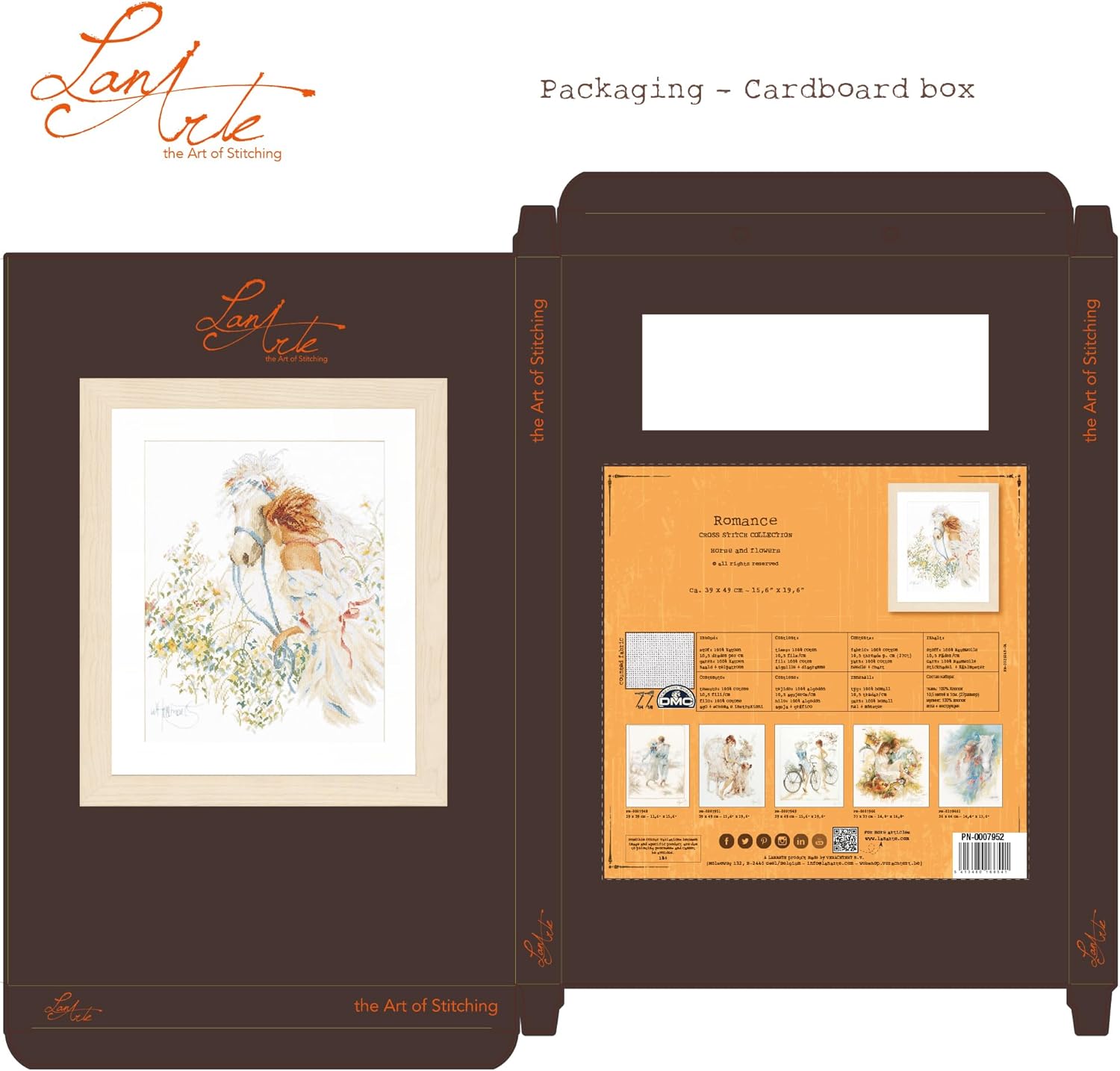 Lanarte Vervaco Counted Cross Stitch Kit Horse and Flowers