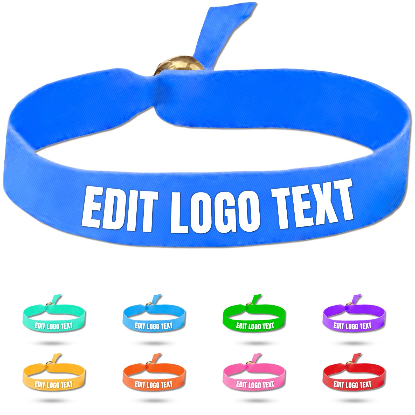 Zkgiftsdz Custom Cloth Wristbands for Events, Personalized VIP Bulk Colored Wrist Bands, Customizable Festival/Concert/Party Bracelets with Logo