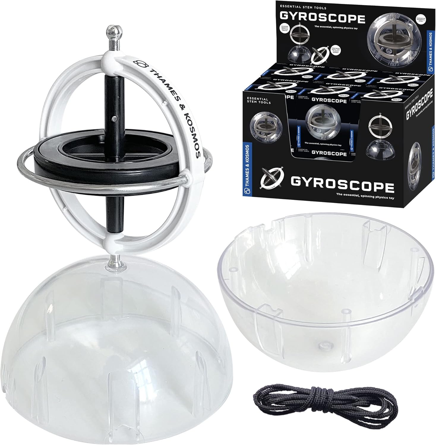 The Thames & Kosmos Gyroscope Essential STEM Tool Classroom Bundle | 12 Individually Packaged Gyroscopes - Classic Scientific Device, Fresh Fundamental Physics Experiments