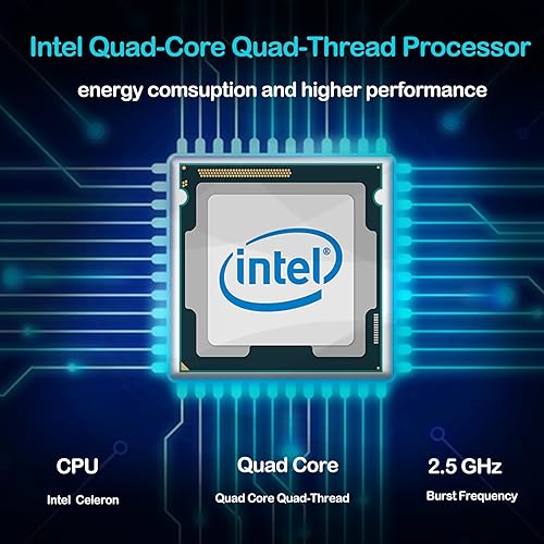 Miniatura 3 de MTWZMM Ordenador portátil, portátil de 17.3 pulgadas, 8 GB de RAM 256 GB SSD, pantalla FHD 1920 x 1080, Intel Celeron J4105 (hasta 2.5 GHz), ventana