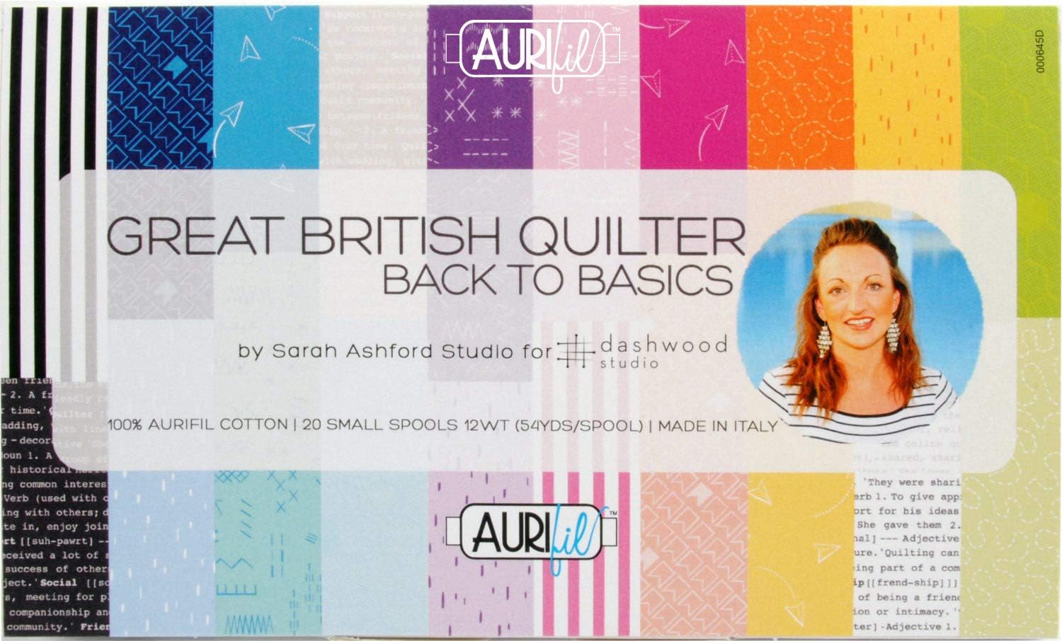 Aurifil USA British Quilter Back to Basics Collection 12wt 20 Small Spools Thread, Mulitple