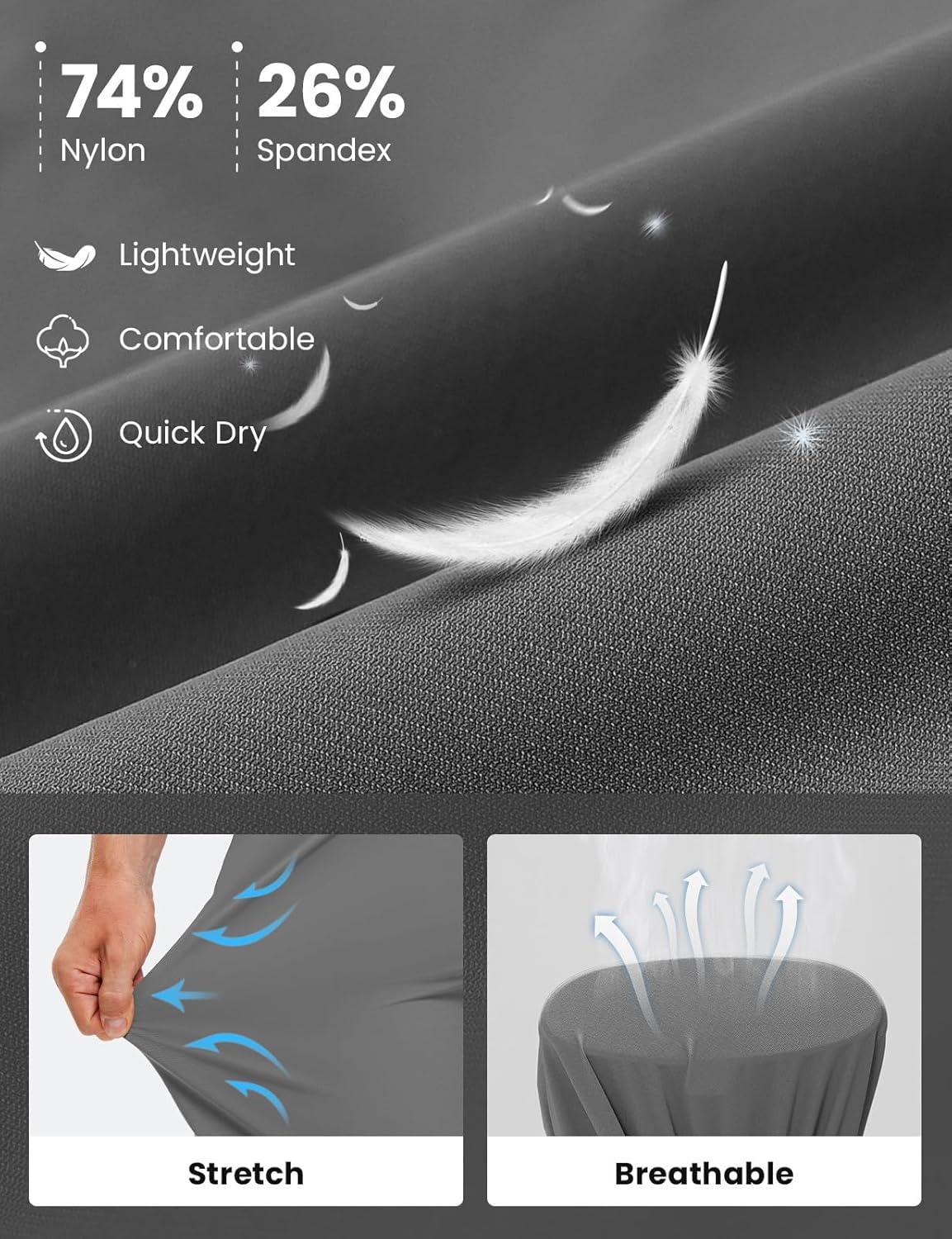 TBMPOY Men's 9" Stretch Golf Shorts Quick Dry Lightweight Flat Front Casual Dress Shorts for Work Business Travel Hiking - Image 3