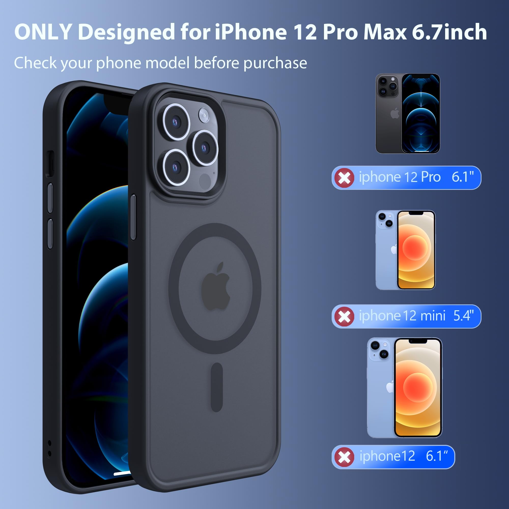 Amazon.com: Yzoiko Strong Magnetic Case for iPhone 12 Pro Max