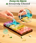 Colorwing Organisateur Extra Large Pill 2 Horaires par jour, hebdomadaire XL AM PM Cas de pilules, 7 Pill Box de jour deux fois par jour, surdimensionné quotidien Pill Organisateur de pilules pour les vitamines, grand contenant de pilule, distributeur de médicaments