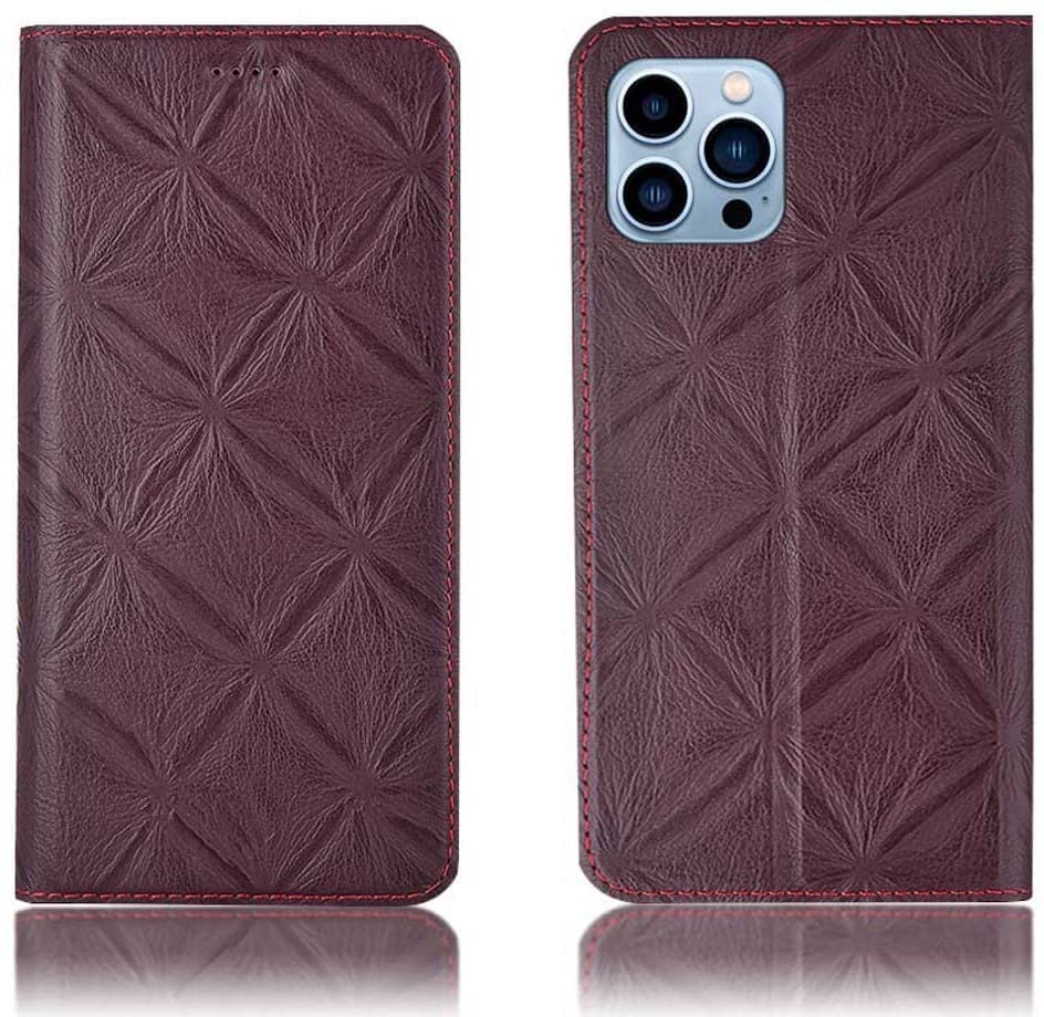 Étui iPhone 13 Pro floral rouge vin pour protéger votre téléphone au bureau et en sortie