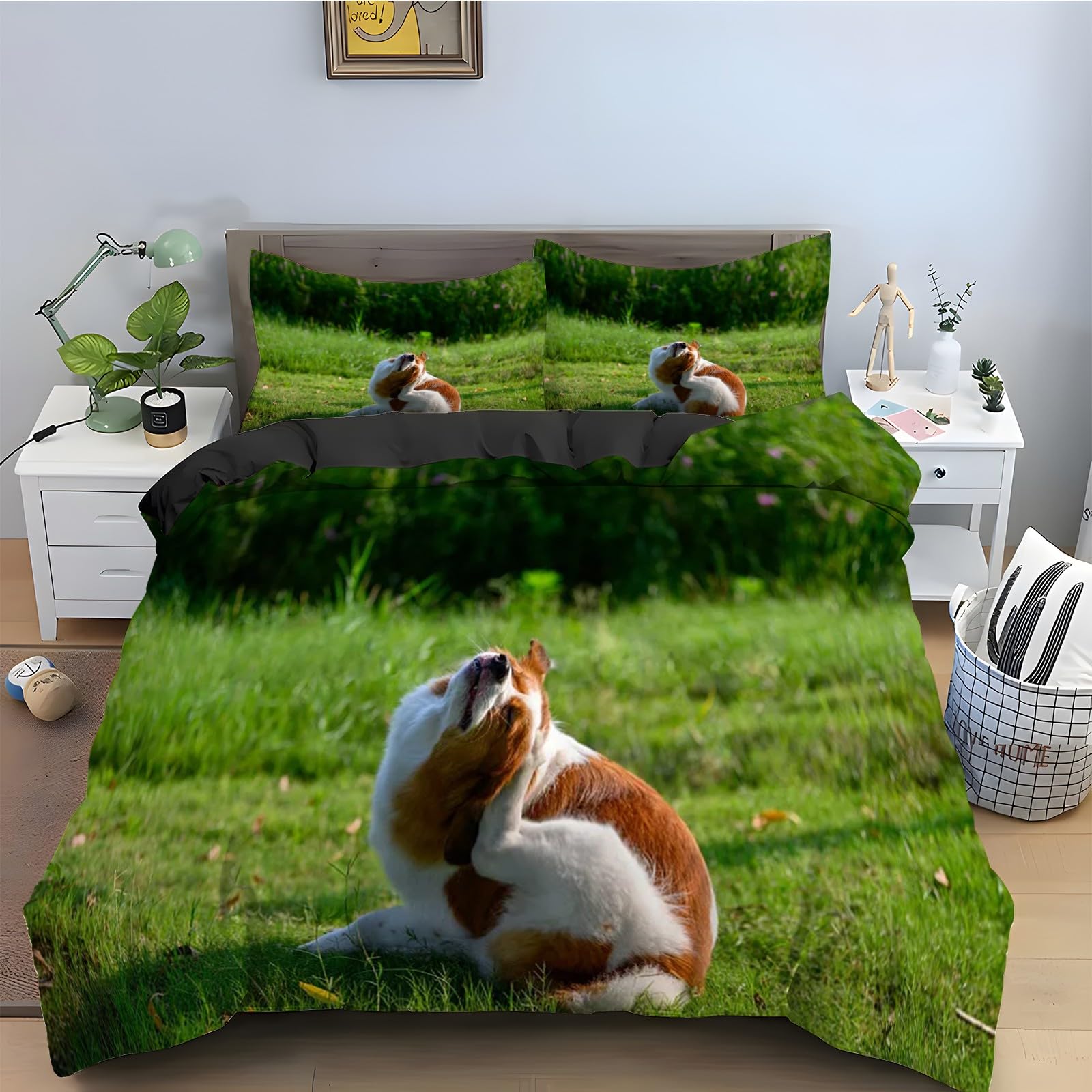 Housse de couette Épagneul Springer pour chambre enfant lit simple 90x190