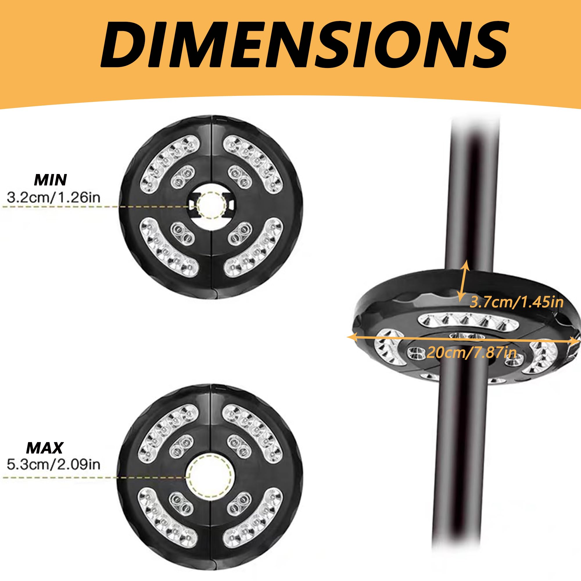 Rechargeable Patio Umbrella Light: Outdoor Umbrella Lights Lithium Battery Operated, 28 LED Cordless Umbrella Lights Outdoor Patio, Umbrella Pole Light for Camping Tent or Outdoor Use (Warm Light)