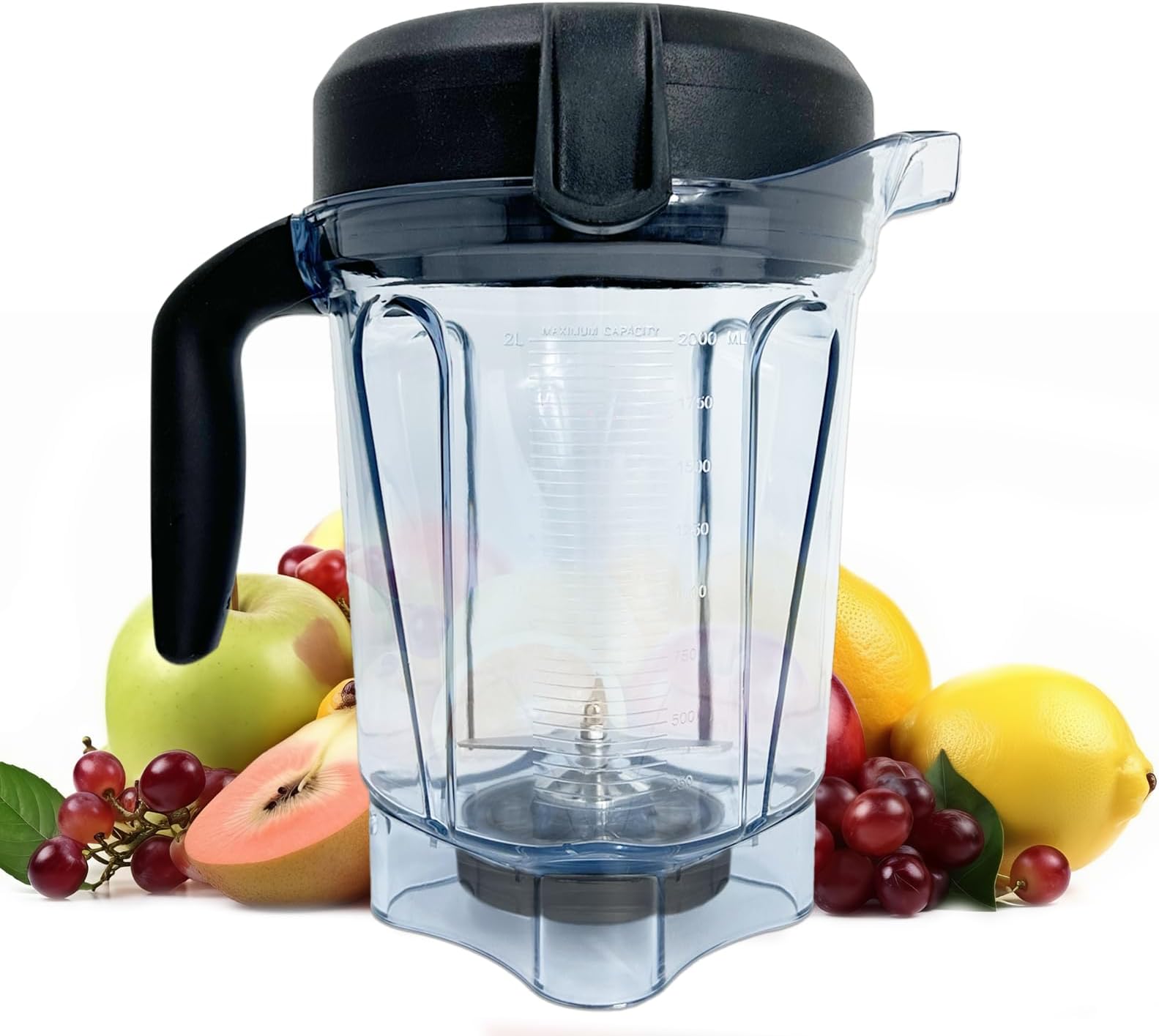 For Vitamix Blender Pitcher 64oz Low-Profile, Replacement for Vitamix 750 780 5200 5000 6300 Vm0101 7500 vm0102 vm0103 Vm0109 vm0197 E310 E320 Classic/Explorian/Commercial series etc Container Cup Jar