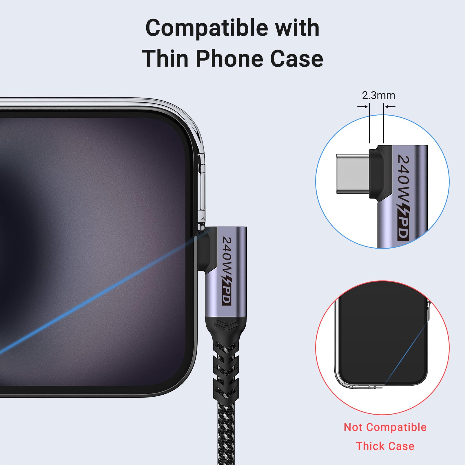 Kabel SUMPK USB 4 240W 40Gbps 8K 60Hz 4K 144Hz Thunderbolt 4/3