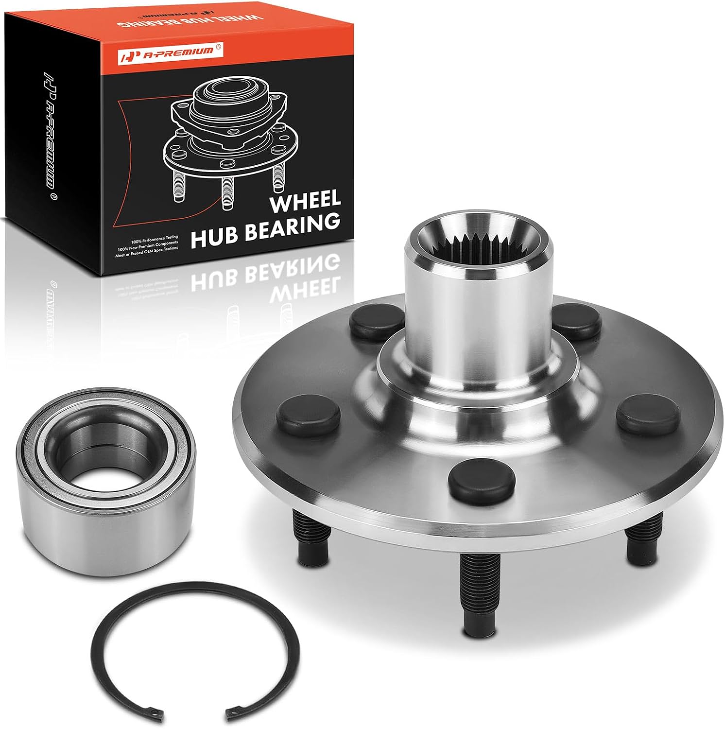 A-Premium Rear Wheel Bearing and Wheel Hub Kit with 5-Lug Compatible with Ford Explorer 2002-2010, Explorer Sport 2002-2003, Explorer Sport Trac 2007-2010