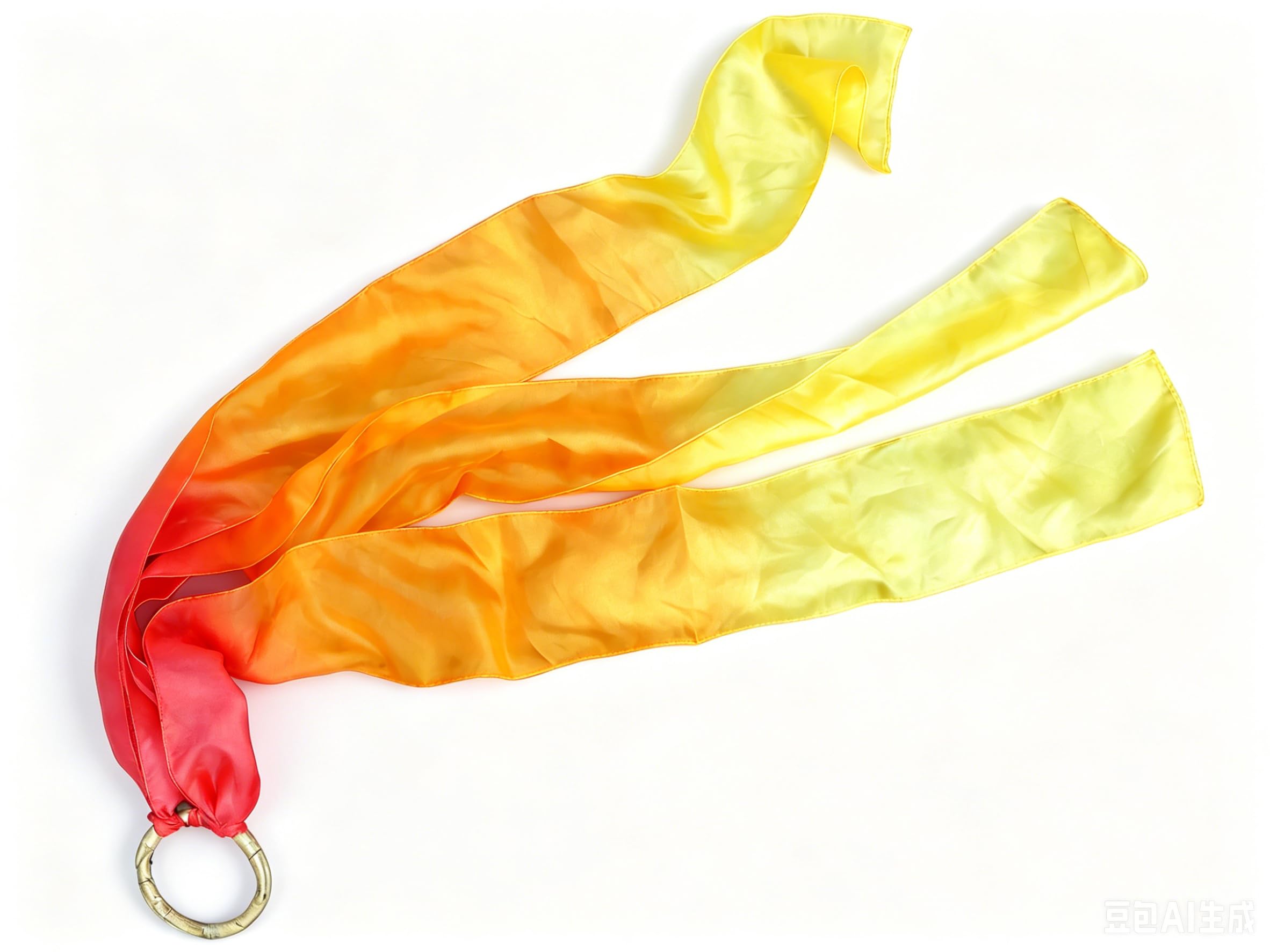 Winged Sirenny Corredores de Cometas de Seda (Juego de 2) – Cinta de Seda Fluida con Anillos de Bambú para Baile, Decoración o Artes de Movimiento (fuego)