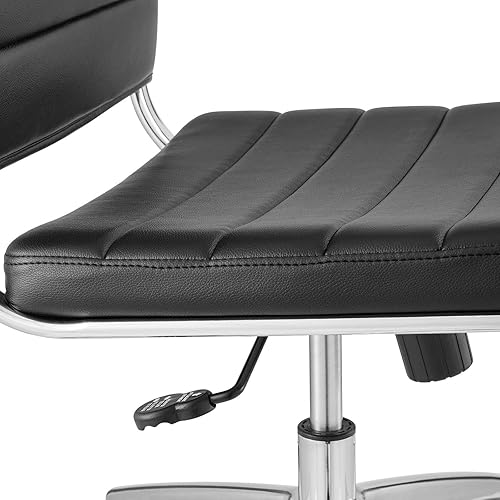 Miniatura 8 de Modway Jive - Silla de conferencias giratoria sin brazos y respaldo medio, color negro