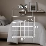 Utopia Bedding Comforters Twin Size, All Season Duvet Insert, Down Alternative Box Stitched Bed Comforter with Corner Tabs, Machine Washable (White)