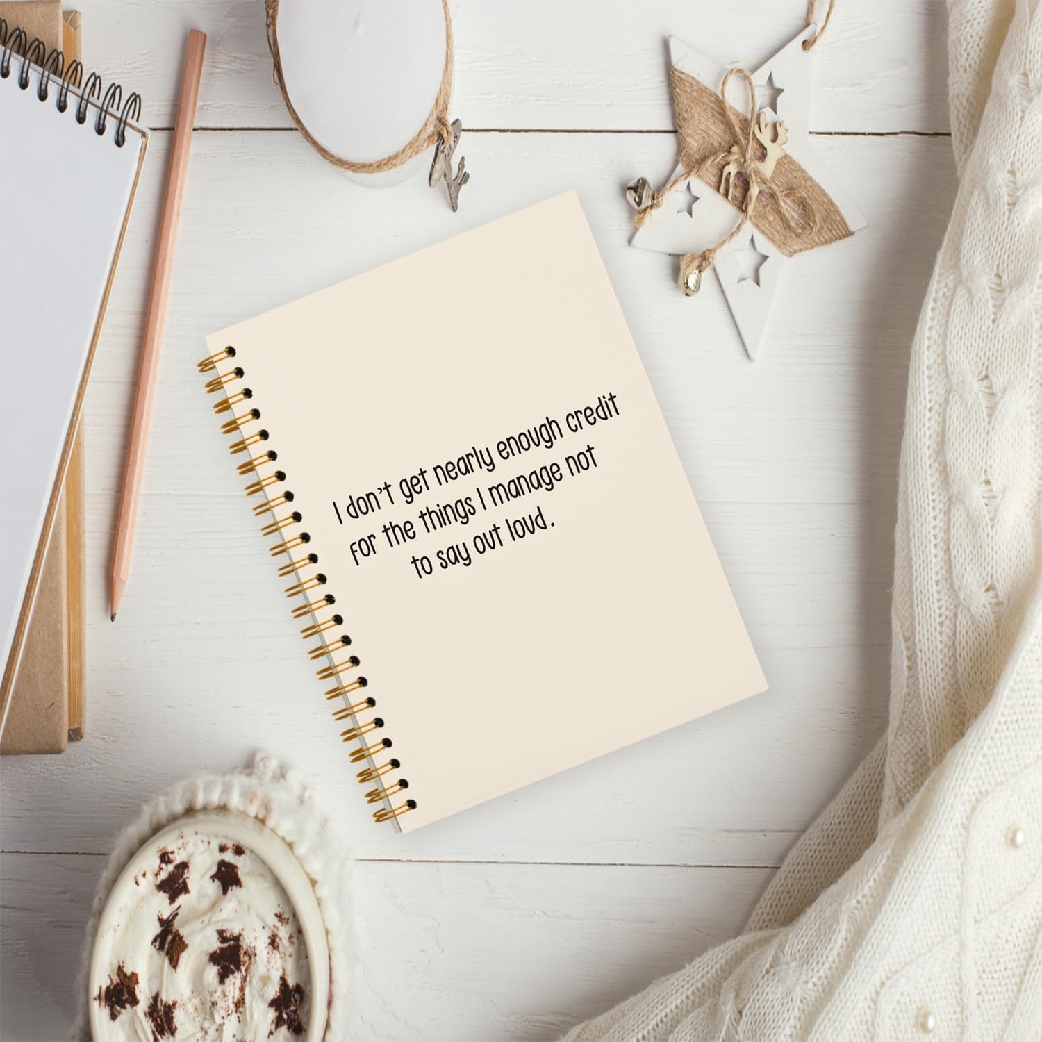 hold fizz Funny Office Gifts Notebook Journal, Gag Fun Gifts for Coworker Employee Colleague Boss Adults Friends, I Don't Get Nearly Enough Credit, Sarcastic Gift for Women Men, Spiral Notebook 5.5 x 8.3 - Image 2