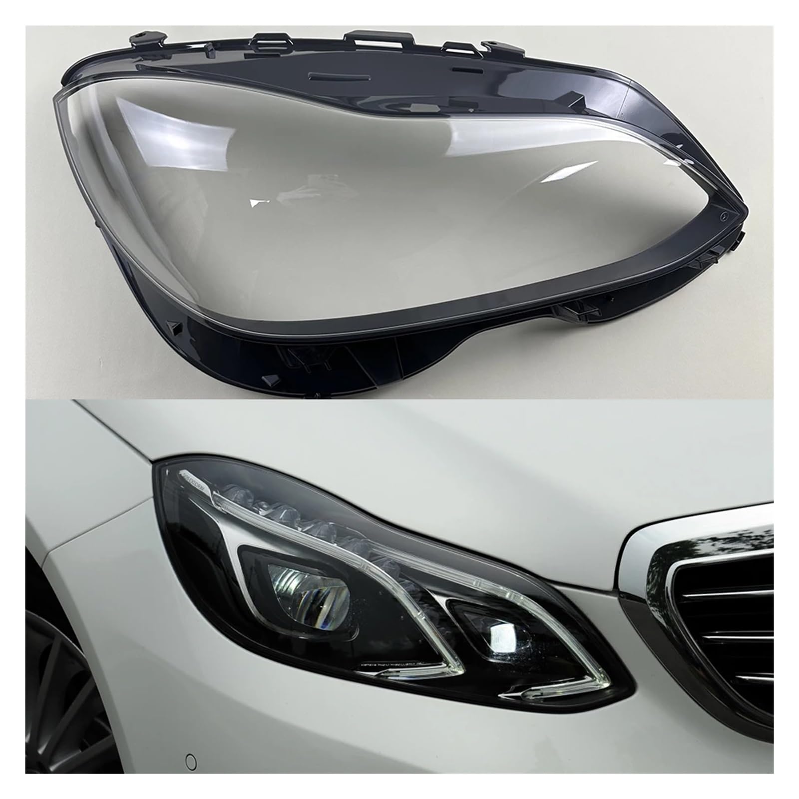 IKBDLNCUQ Headlight Covers Headlight Shell Lampshade Headlamp Cover Lamp Transparent Plexiglass Fit for Benz E-Class W212 E200L E260L E280L E300L 2014 2015 Car Headlight Lens Glass Lampshade(Right)