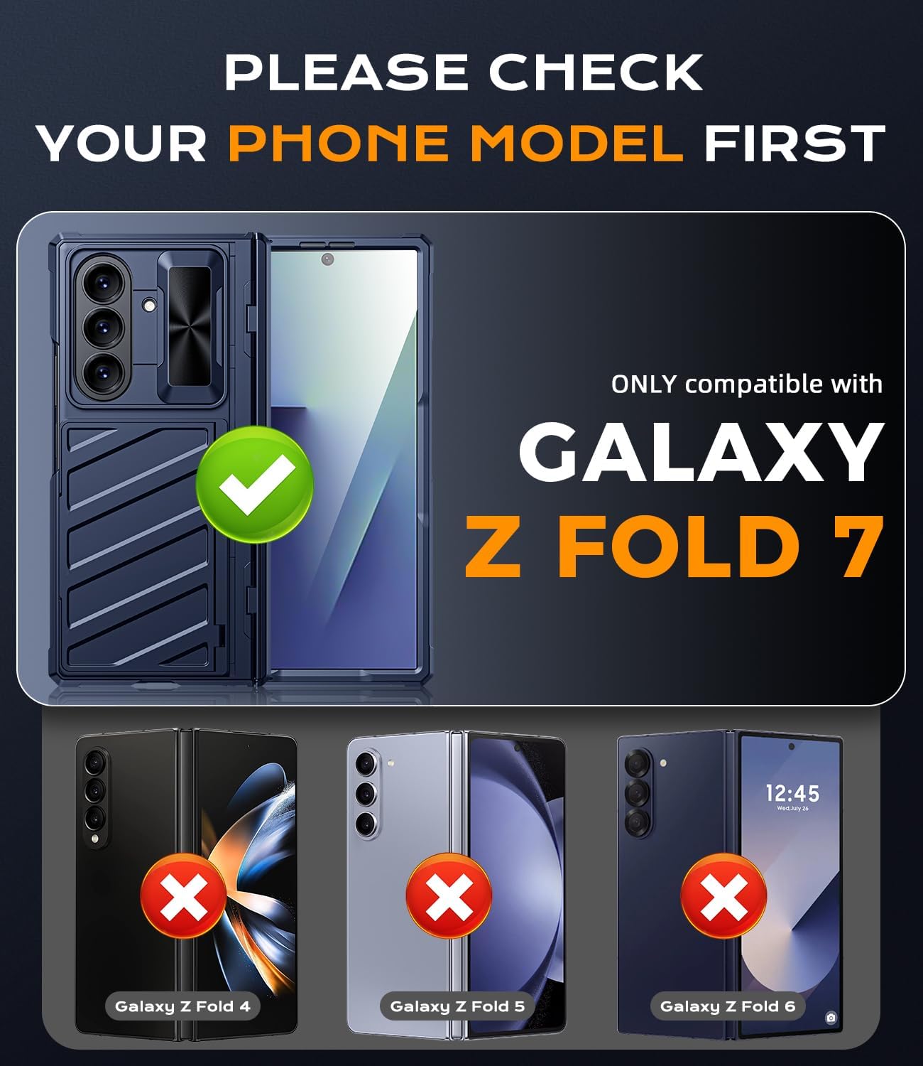 Wallet Case for Samsung Galaxy Z Fold 7 [Privacy Screen Protector][4 Card Holder Lens Cover] Military Grade Heavy Duty Armor with Kickstand RFID Blocking Anti-Slip Business Phone Cover