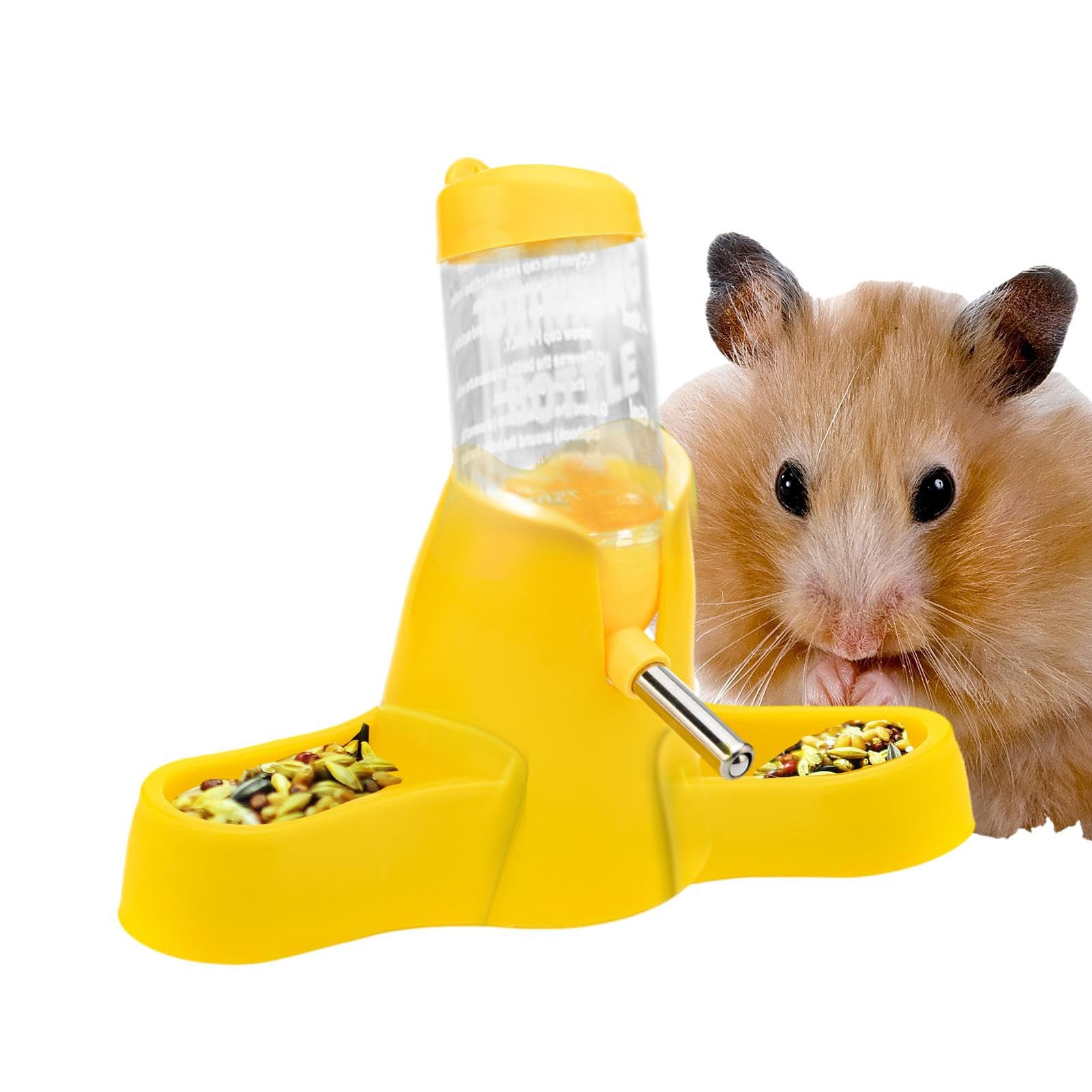 Agua hámster | Botella automática Comida y Agua sin Goteo para Jaula Animales pequeños - Bebedero Agua para hámster 80 ml para Accesorios para Mascotas Zceplem