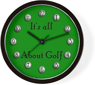 CafePress It's All About Golf 10" Wall Clock for Livingroom, Kitchen, or Office