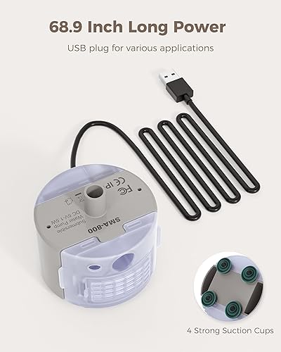 Miniatura 7 de Bomba de agua de repuesto para fuente de agua para gatos, dispensador automático de agua para perros de 108 oz/3.2 L