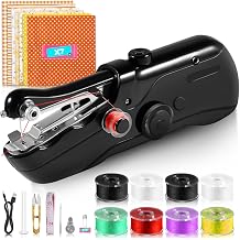 Sewing Machine for Beginners, Electric Mini Sewing Machine for Mending & DIY Crafts, Dual Speed Small Portable Sewing Machine with Full Sewing Kits, Foot Pedal & Extension Table, Easy for Kids&Adults