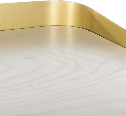 Miniatura 10 de Safavieh Escritorio moderno de 1 cajón blanco lavado y dorado