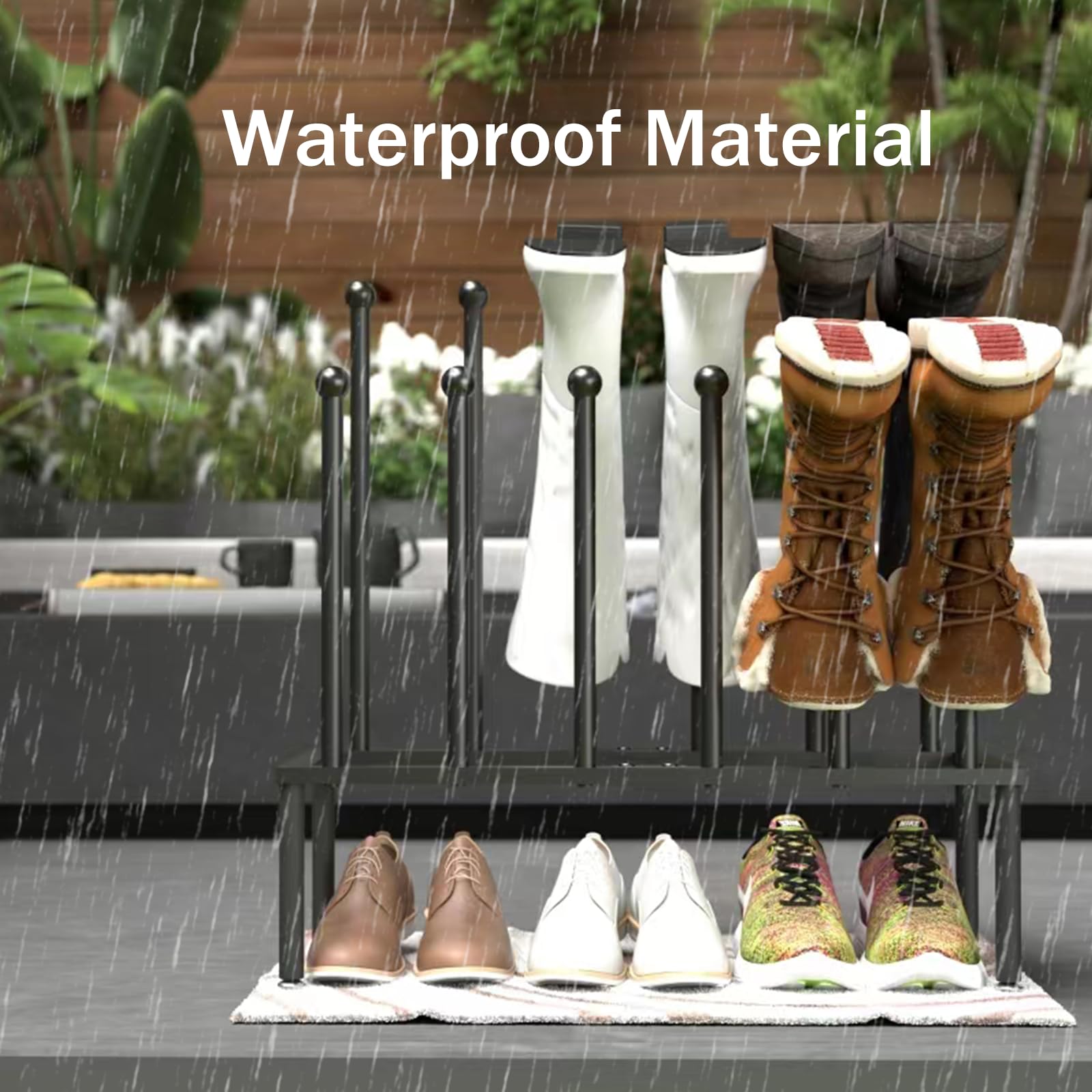 Ae95 Boot Storage Rack Plastic Boot Holder For Wellies Boot Storage Rack Organiser - Holds 3 ...