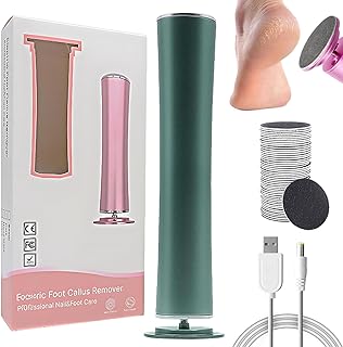 Dermaglide Pro - Eliminador de callos Derma Glide, suave Dermaglite Pro Callus Remover, eficaz lima para callos con 60 almohadillas de papel de arena, para pies lisos, color verde