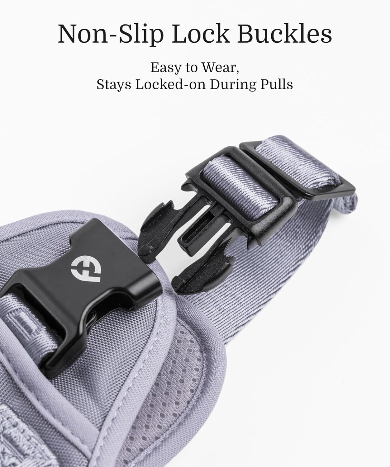 2026 New Edition, Fei & Eve Classic Dog Harness - Quick-Release Buckles | 3-Point No-Pull Control | Heavy-Duty 900D Nylon | Dual Safety Handles | Breathable Mesh | Adjustable Fit | Large,Gray
