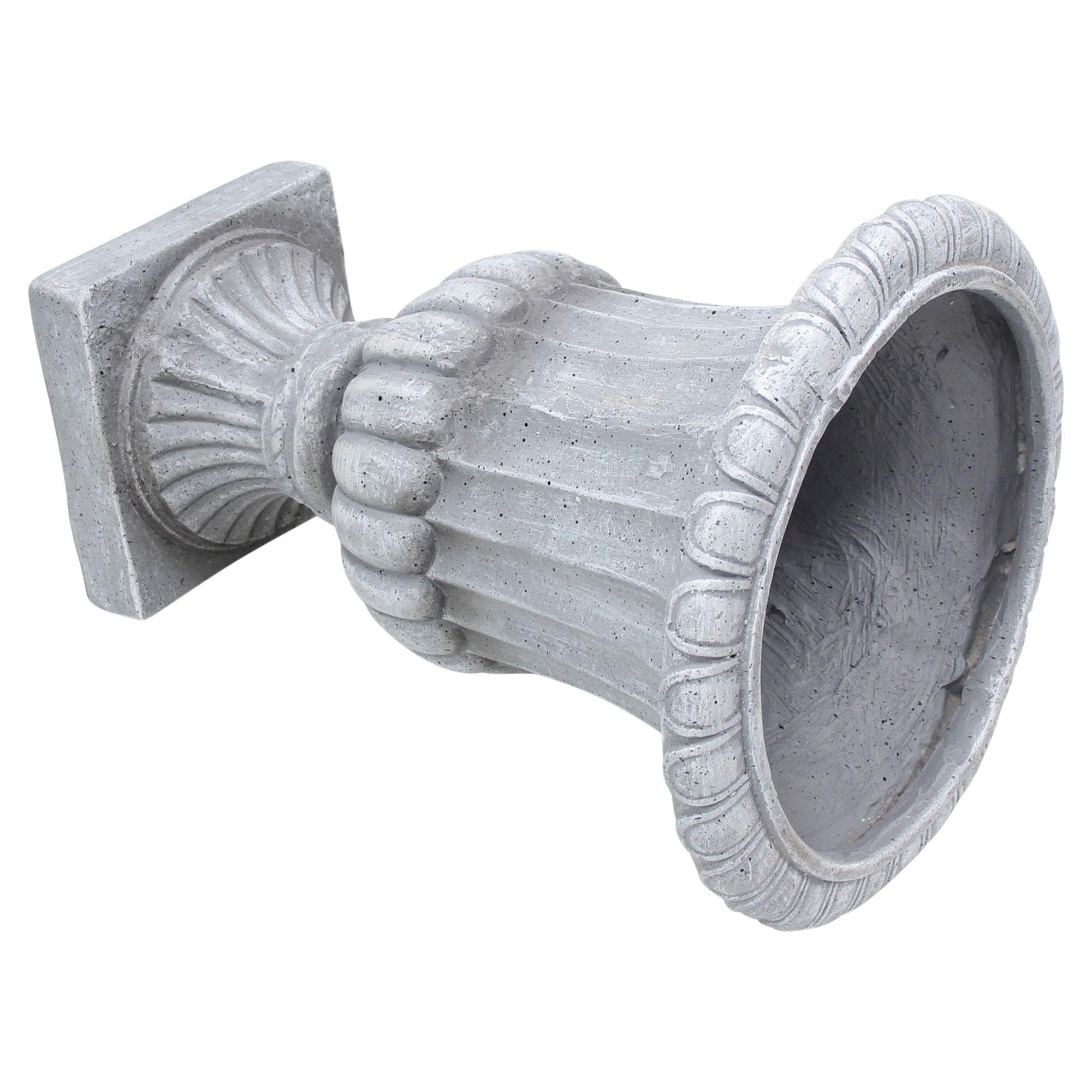 Dekoleidenschaft Amphore Antiqua Pot de fleurs de jardin, aspect pierre antique, 51 cm de haut, pot de fleurs d'extérieur pour l'extérieur
