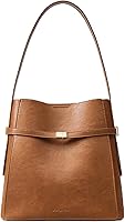 BOSTANTEN Vegan Leather Bucket Bag for Women - Soft Trendy Shoulder Purse with Pouch, Durable Retro Handbag