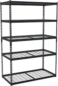 Garage Shelving, Heavy Duty Garage Shelving 48" L x 24" W x 72" H, 2500lbs Load Bearing Storage Shelves Adjustable, Durable Metal Storage Shelves, Easy Assemble for Garage, Basement