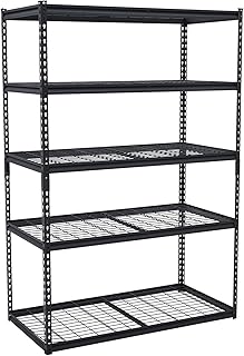Heavy Duty Garage Shelving Unit, 60 in L x 24 in W x 78 in H Adjustable Storage Shelves, 2500 LBS Load Capacity, Durable Metal Shelves for Garage Organization, Basement, Workshop