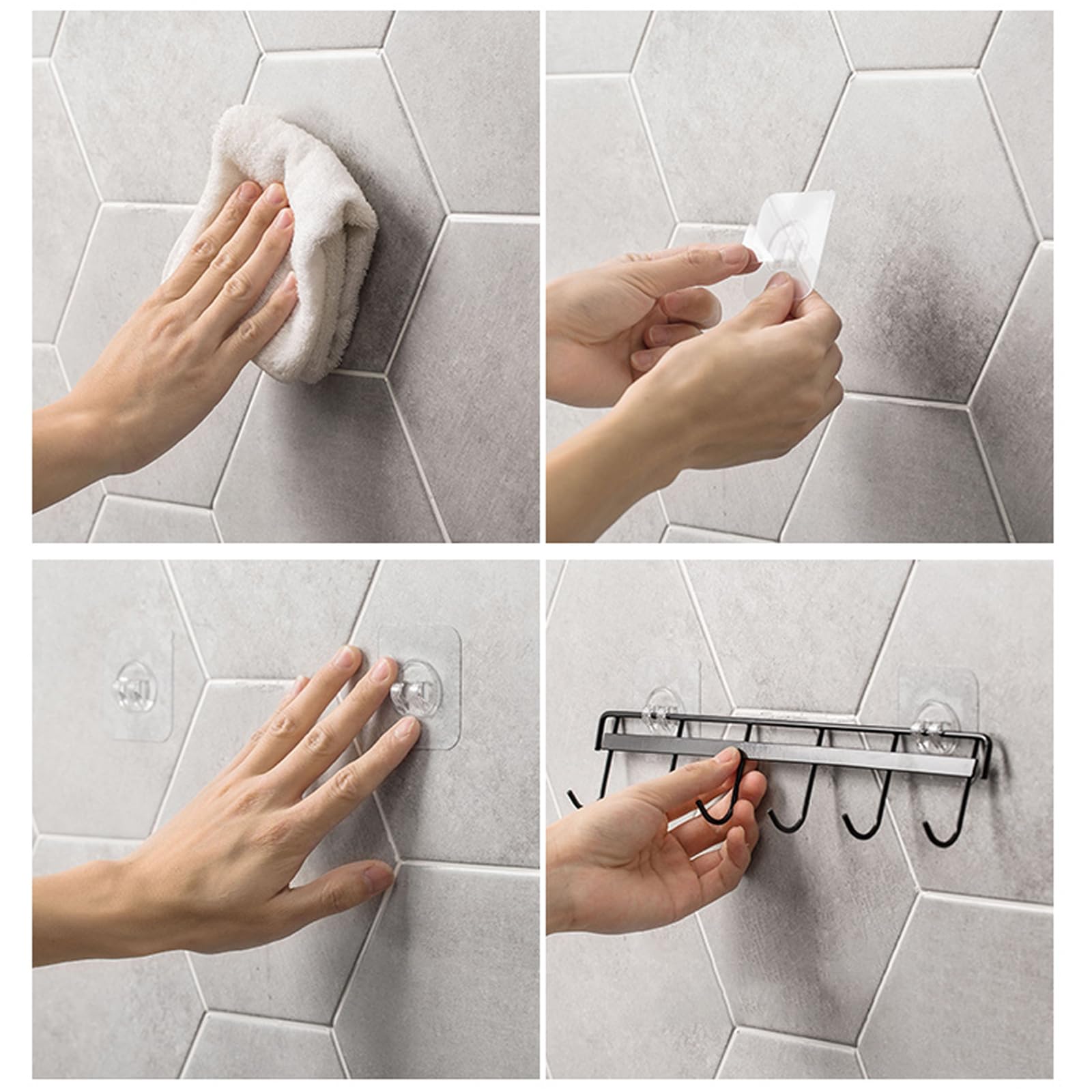 Kitchen Utensil Hooks - Wall Mounted Organizer -5