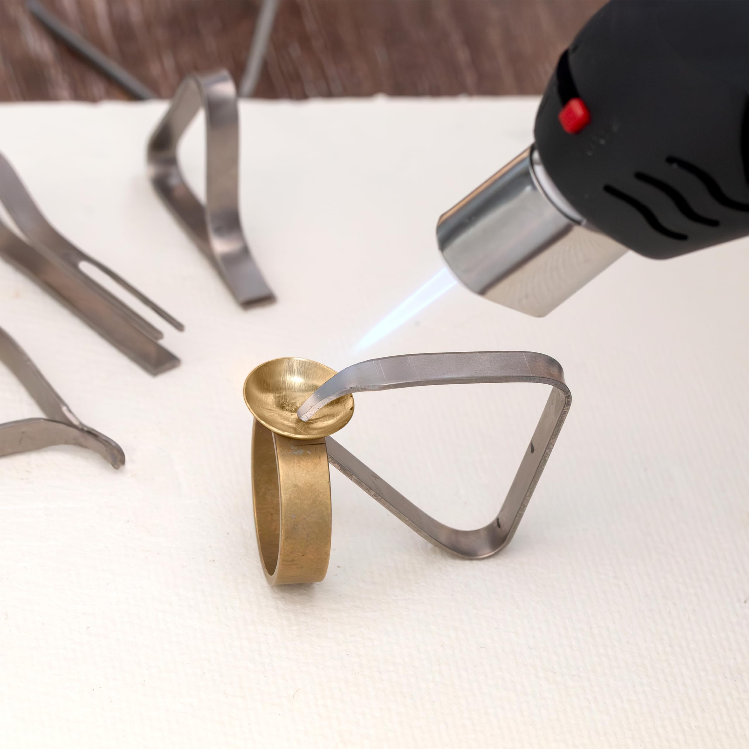 The Beadsmith Tytanowe paski lutownicze, formują zaciski do bezpiecznego mocowania części metalowych podczas lutowania, odporne na wysokie temperatury i zginanie, do produkcji biżuterii i obróbki