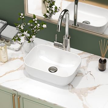 Sarlai Countertop Bathroom Basin 36.8x25.4x11.5 cm Ceramic Bathroom Sink