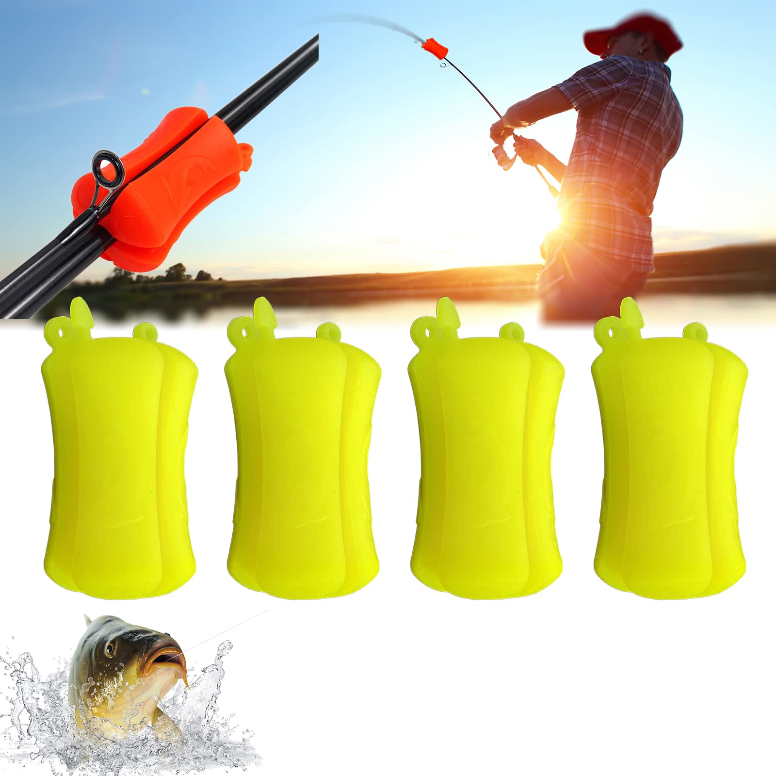 4 Clip Porta Canna Da Pesca In Gomma – Fissaggio Per Asta – Rilegatura Riutilizzabile E Antiscivolo – Accessori Pesca - 2