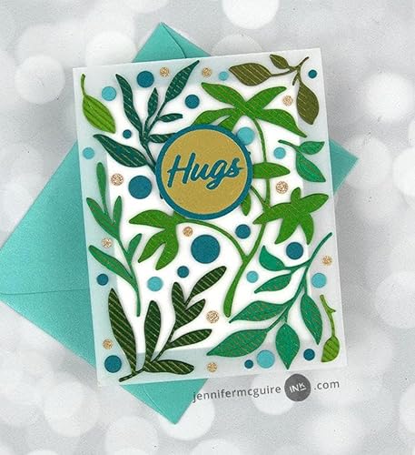 Miniatura 2 de Altenew Troquel con patrón de hojas sin residuos, hermosos troqueles florales para manualidades de papel, tarjetas y álbumes de recortes, troqueles