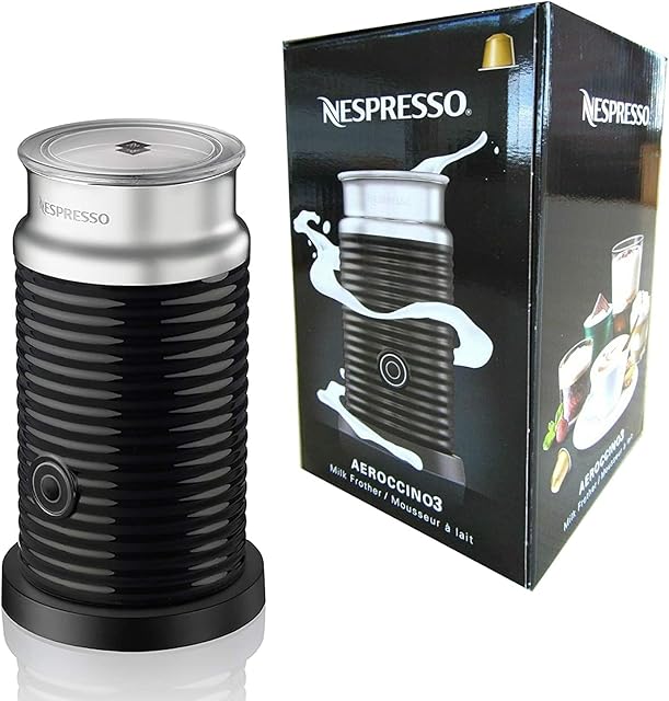 Nespresso Aeroccino 3 Milk Frother Black - Complete Standalone Unit