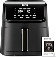 Vista 9 de DEIME Freidora de aire de 7.2 cuartos de galón, 1700 W, horno sin aceite, cocina saludable, freidoras de aire de gran capacidad con 8 ajustes